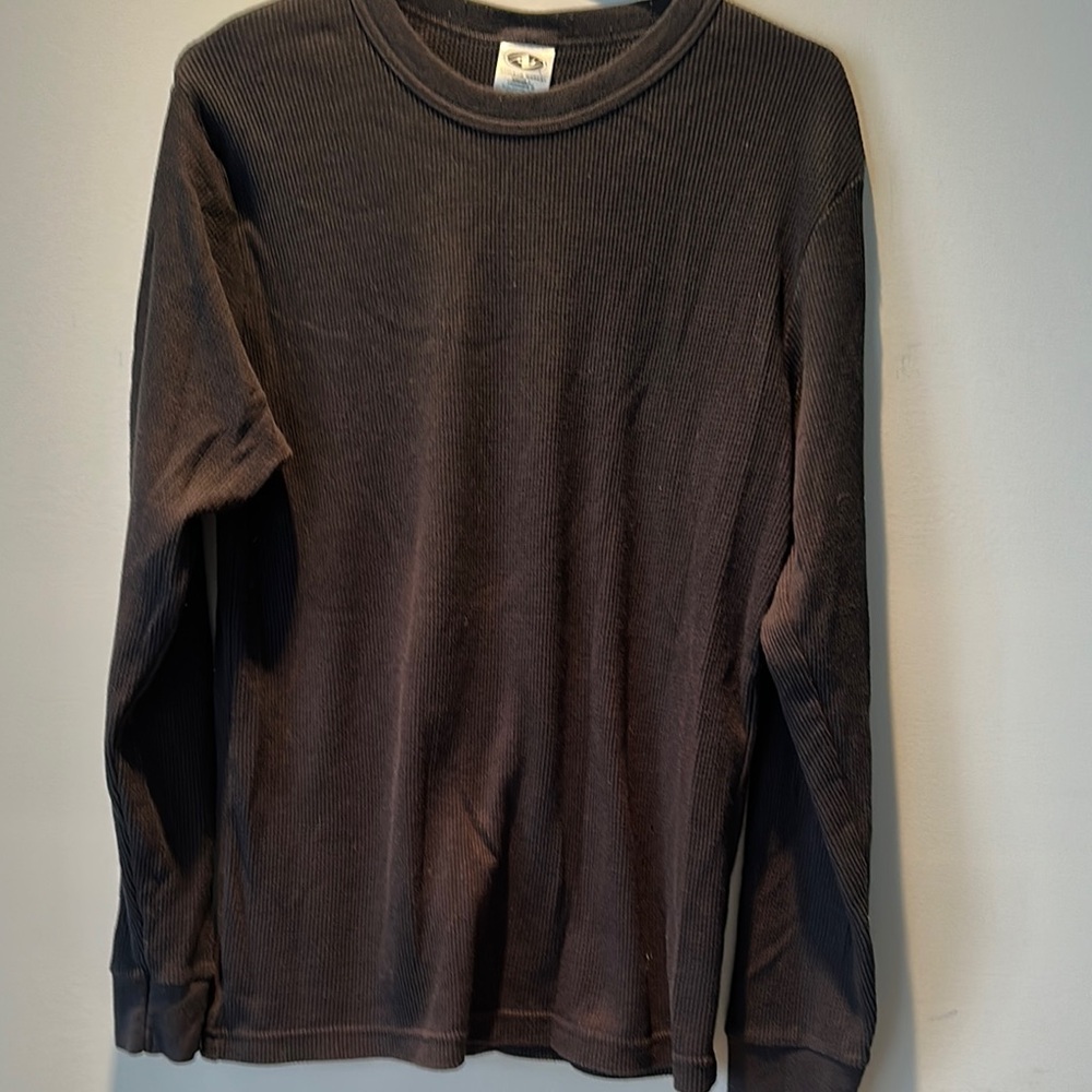 Black Long Sleeve Crew Neck Tee